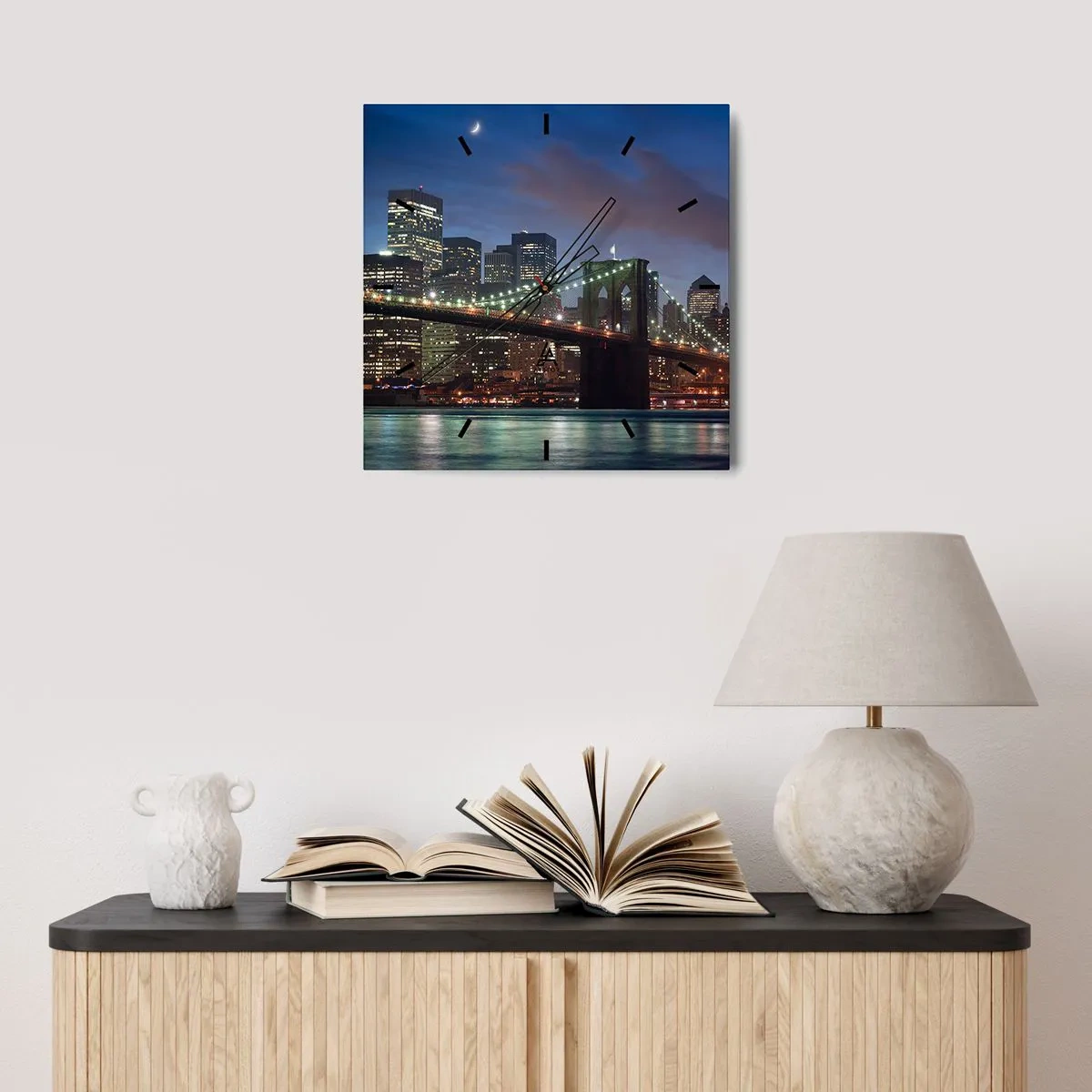 Nástenné hodiny - Rozjarená noc - 40x40 cm