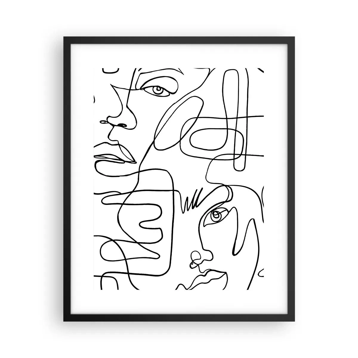 Plagát v čiernom ráme - V spletených emóciách - 40x50 cm