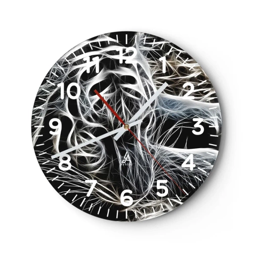 Nástenné hodiny - Štúdia mačacej ľahkosti - 40x40 cm