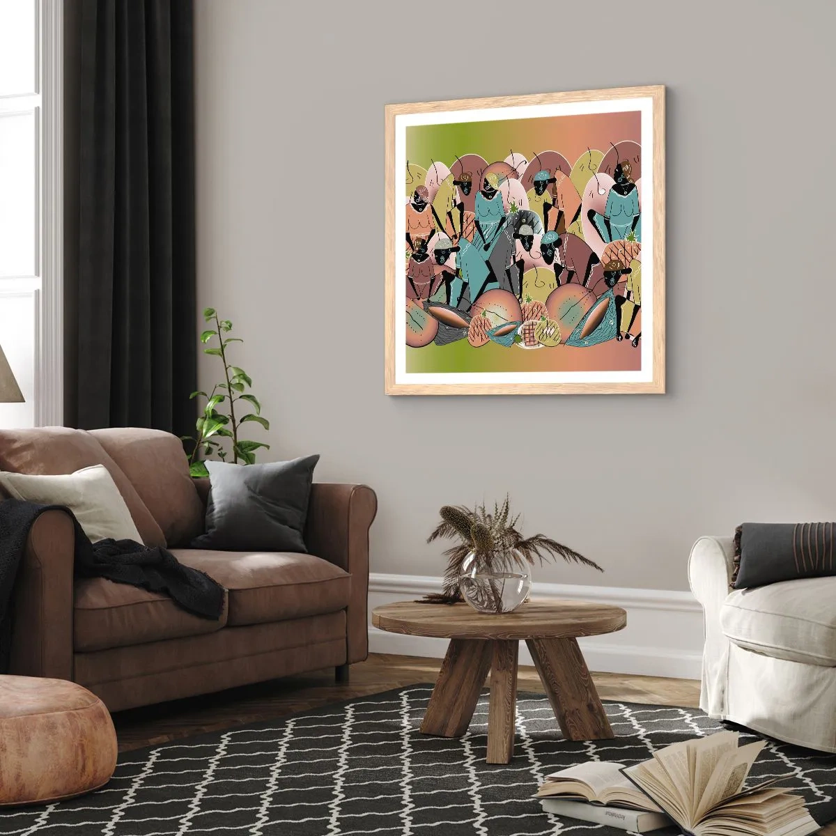 Plagát v ráme zo svetlého duba - Blíži sa veľký sviatok - 40x40 cm