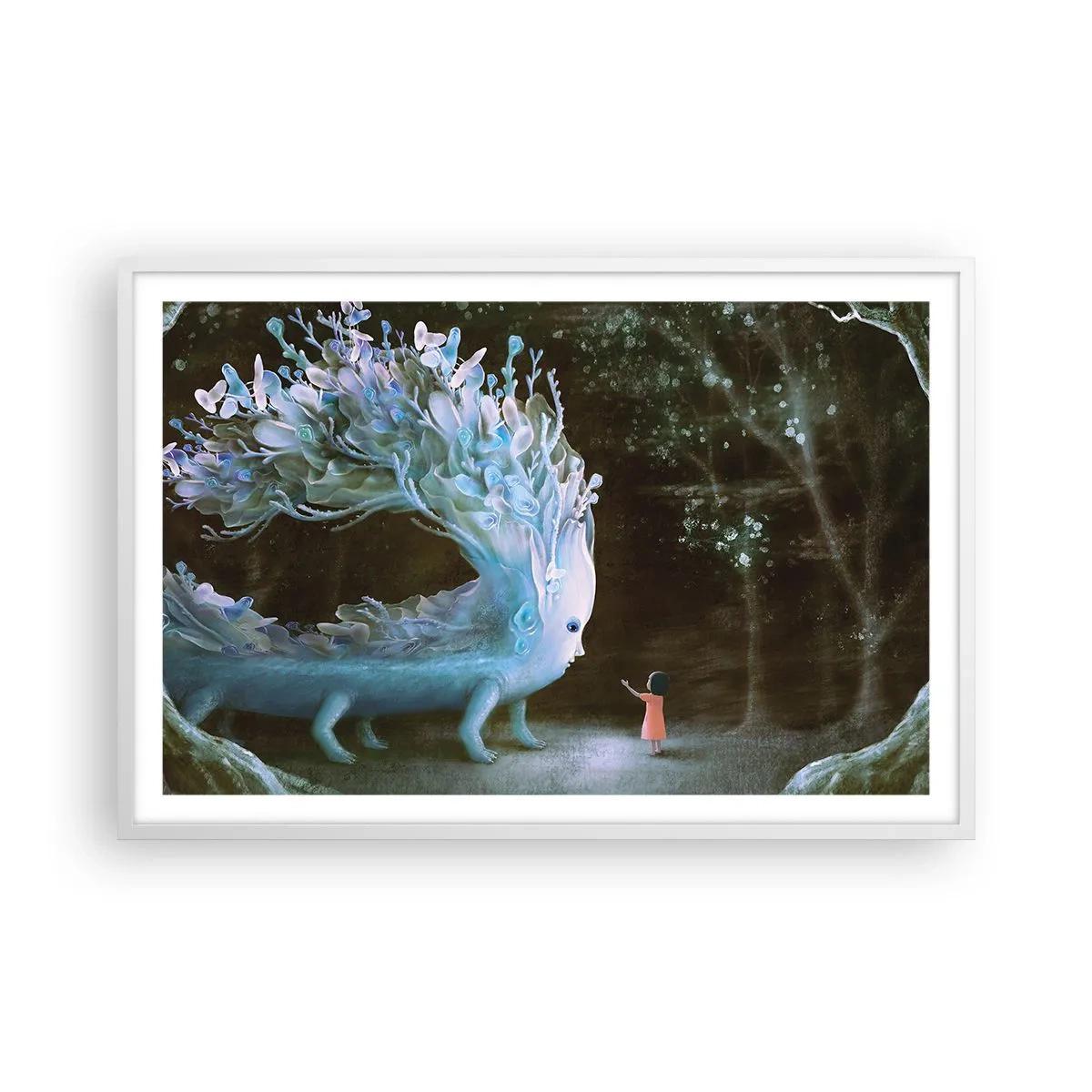 Plagát v bielom ráme - Fantastické stretnutie - 91x61 cm