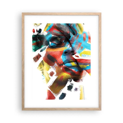 Plagát v ráme zo svetlého duba - Pestrá osobnosť - 40x50 cm