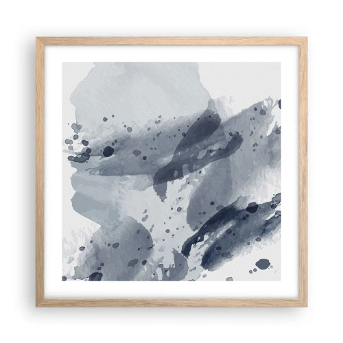 Plagát v ráme zo svetlého duba - Štúdia o povahe vody - 50x50 cm