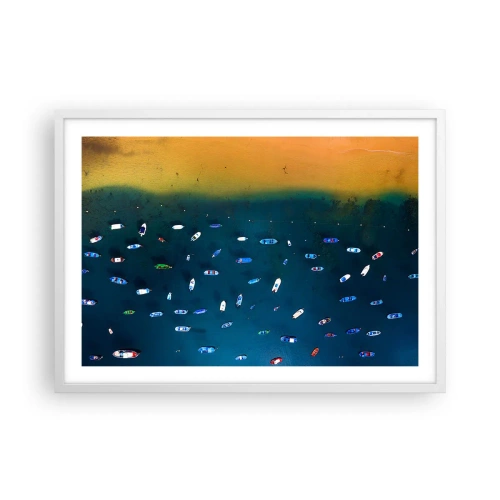 Plagát v bielom ráme - Prázdninová hra - 70x50 cm