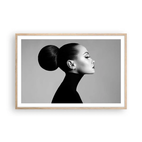 Plagát v ráme zo svetlého duba - Moderná Nefertiti - 91x61 cm