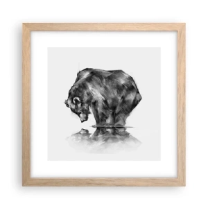 Plagát v ráme zo svetlého duba - Je príjemné sa stretnúť s niekým blízkym - 30x30 cm