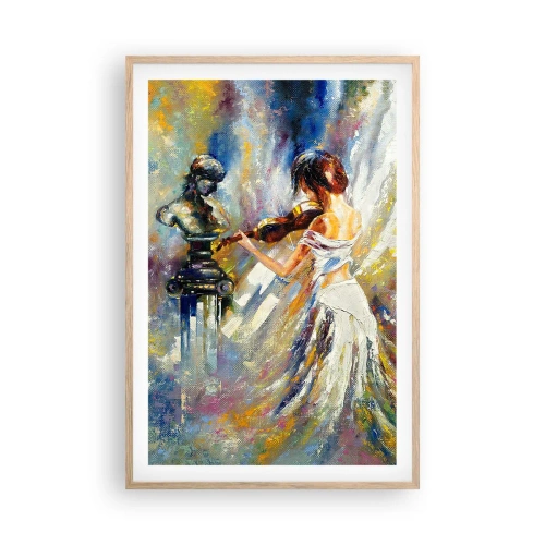 Plagát v ráme zo svetlého duba - Oživenie citom - 61x91 cm