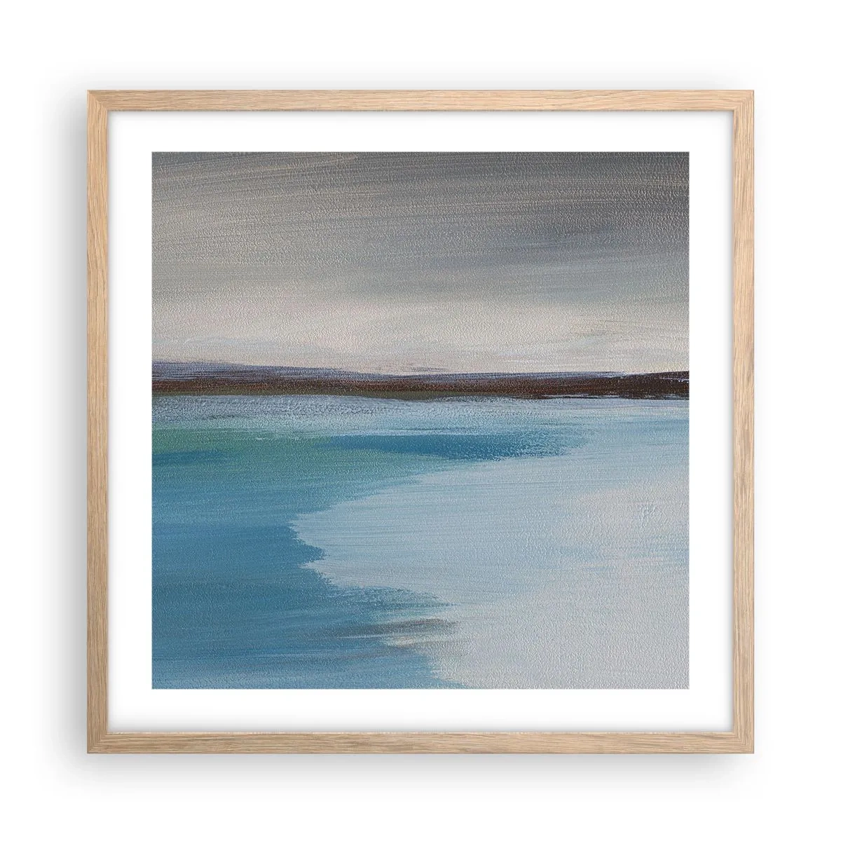 Plagát v ráme zo svetlého duba - Horizontálna krajina - 50x50 cm