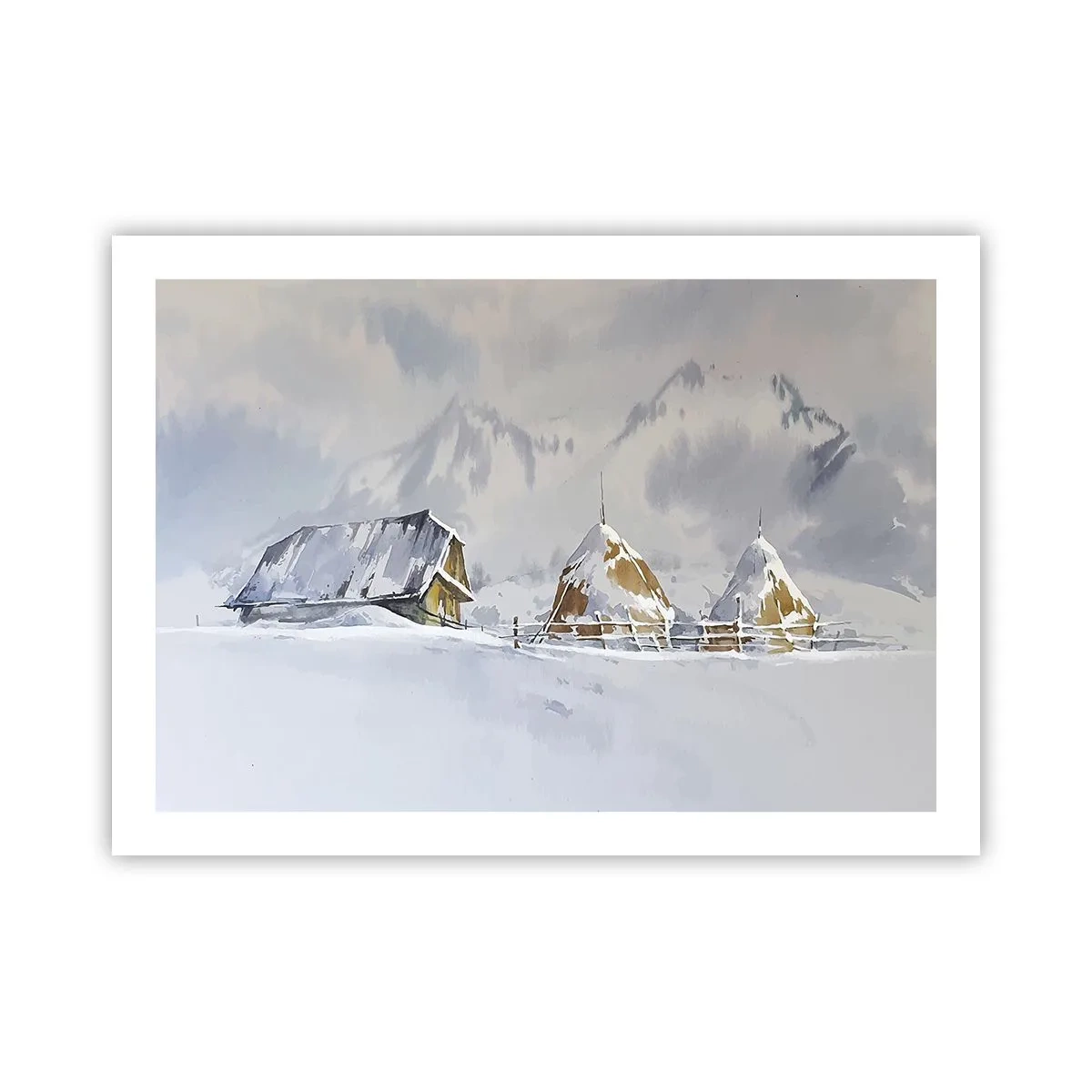 Plagát - V zasneženom údolí - 70x50 cm