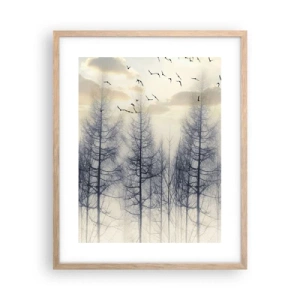 Plagát v ráme zo svetlého duba - Duchovia lesa - 40x50 cm