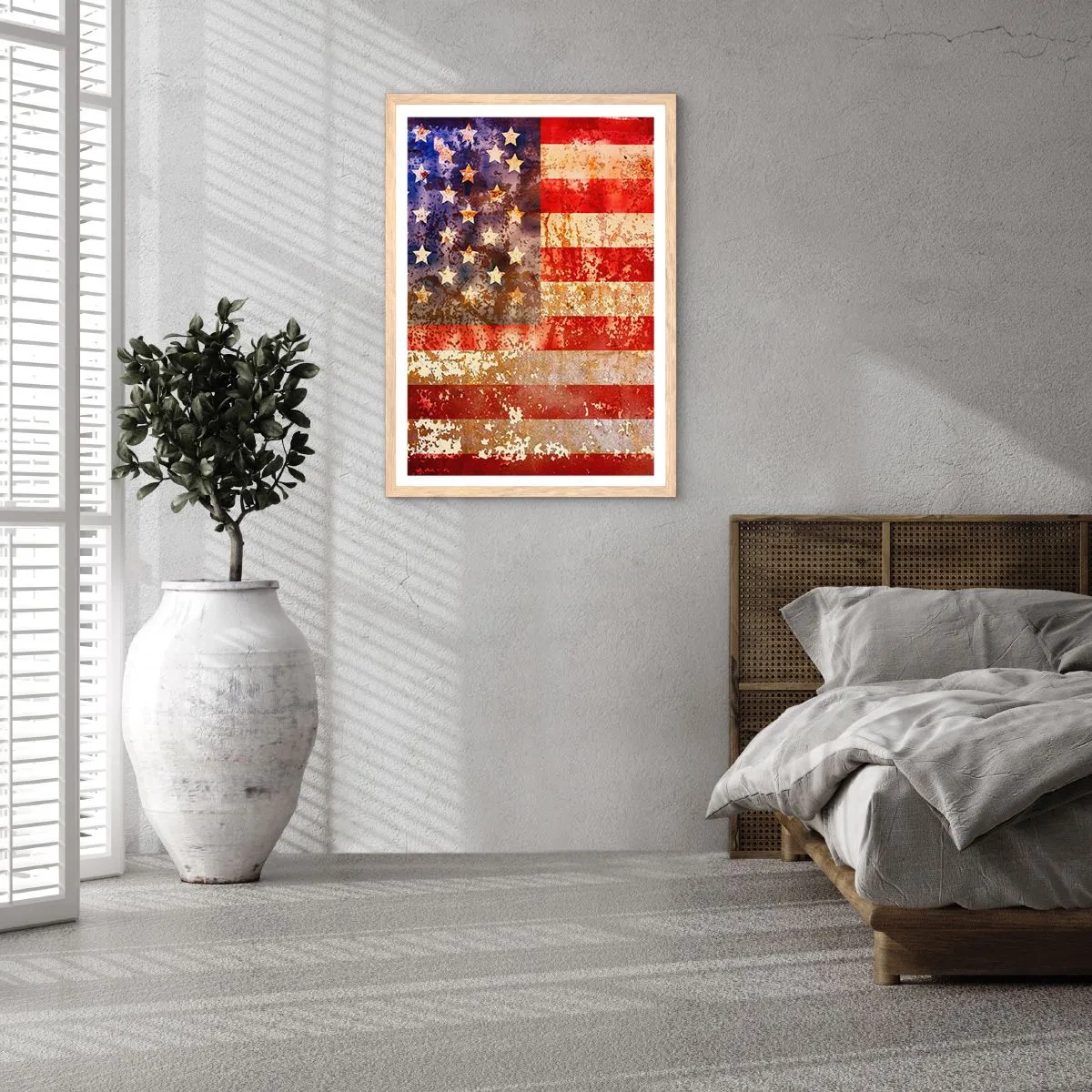 Plagát v ráme zo svetlého duba - Chvála nekončí - 70x100 cm