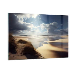 Obraz na skle - Pláž, divoká pláž - 120x80 cm