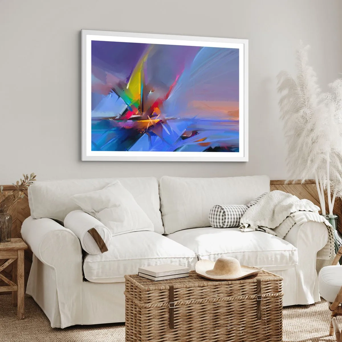 Plagát v bielom ráme - Preletela ako vták - 40x30 cm