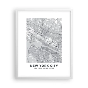 Plagát v bielom ráme - Anatómia metropoly - 40x50 cm