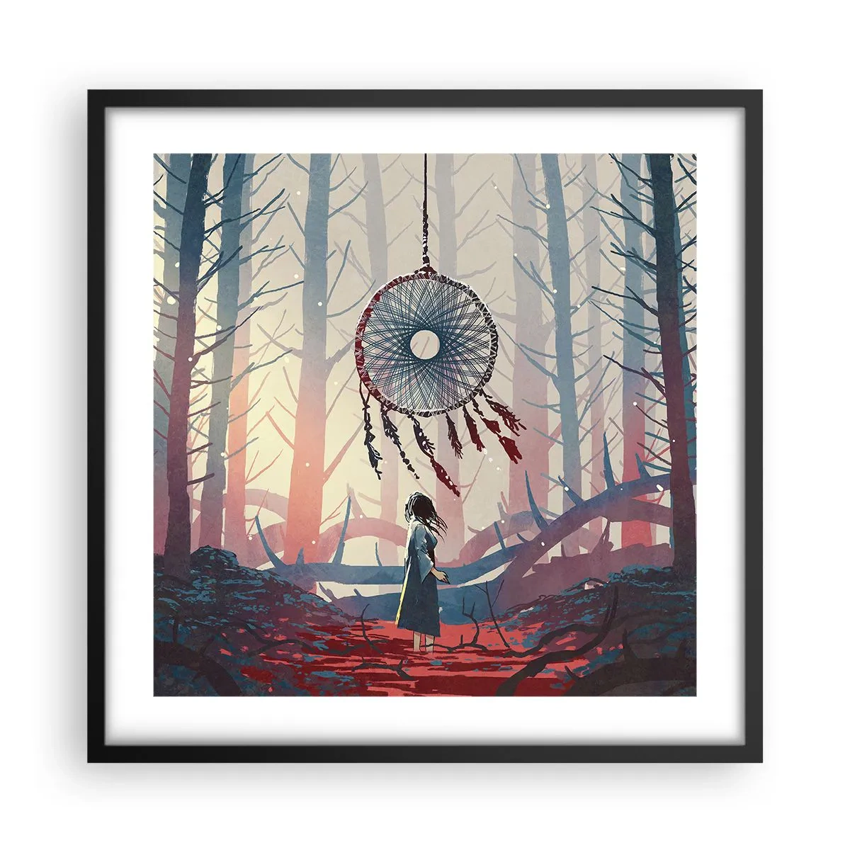 Plagát v čiernom ráme - Tajný rituál šťastia - 50x50 cm