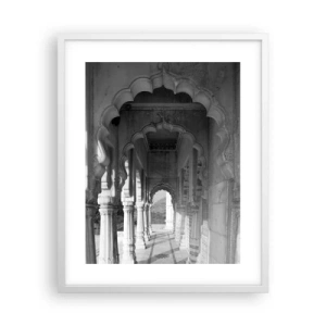 Plagát v bielom ráme - Tu sa odohrávajú príbehy Východu - 40x50 cm