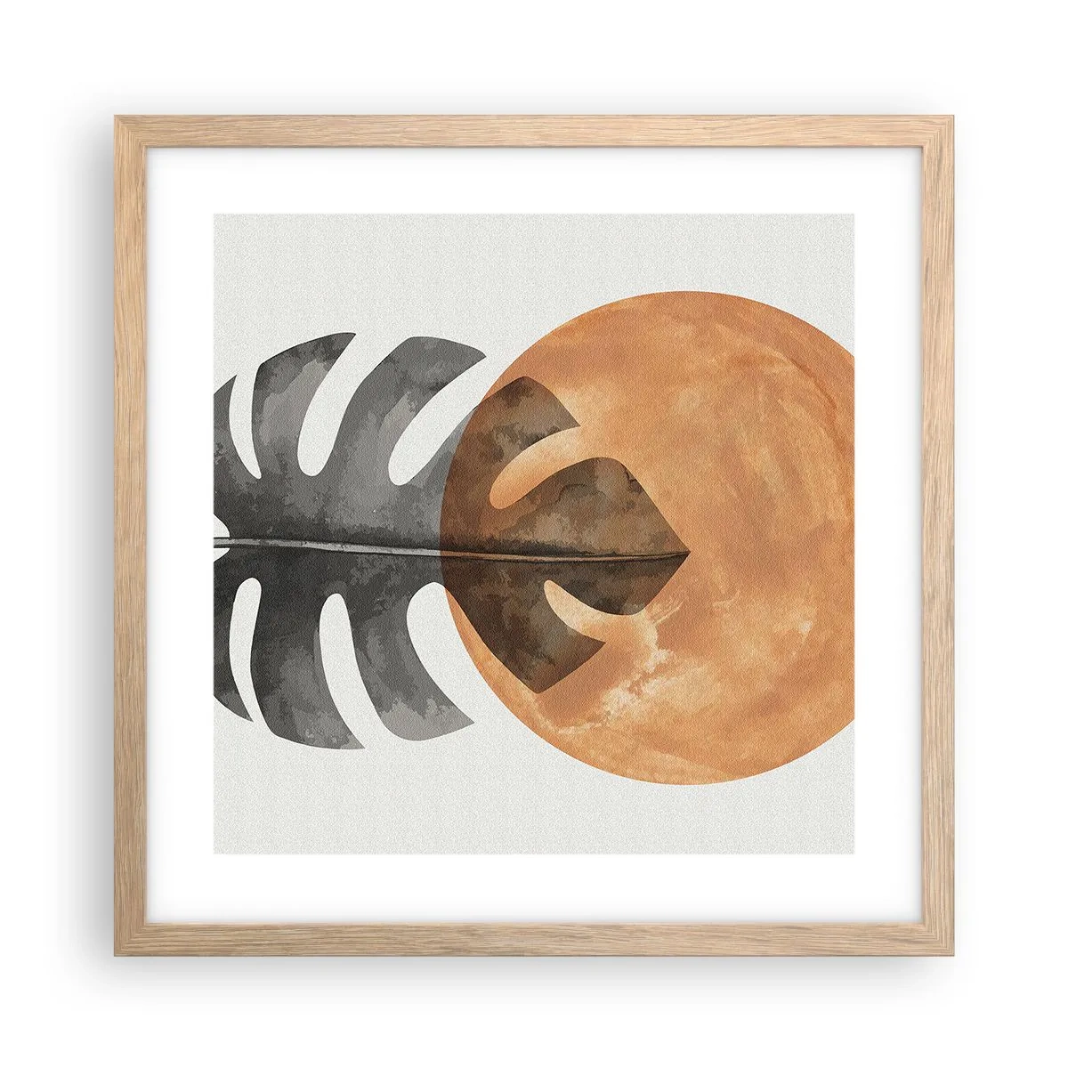Plagát v ráme zo svetlého duba - Vždy slnko - 40x40 cm