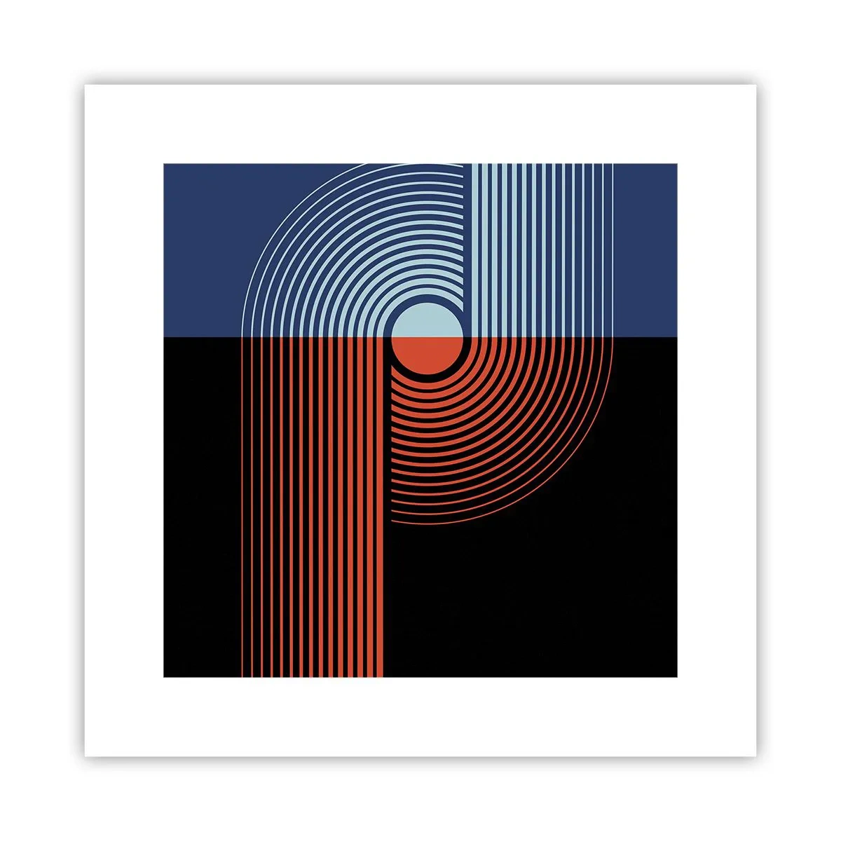 Plagát - V geometrickom objatí - 30x30 cm