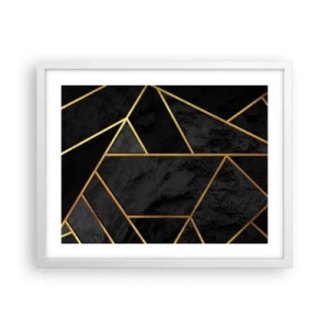 Plagát v bielom ráme - Temnota a svetlo - 50x40 cm