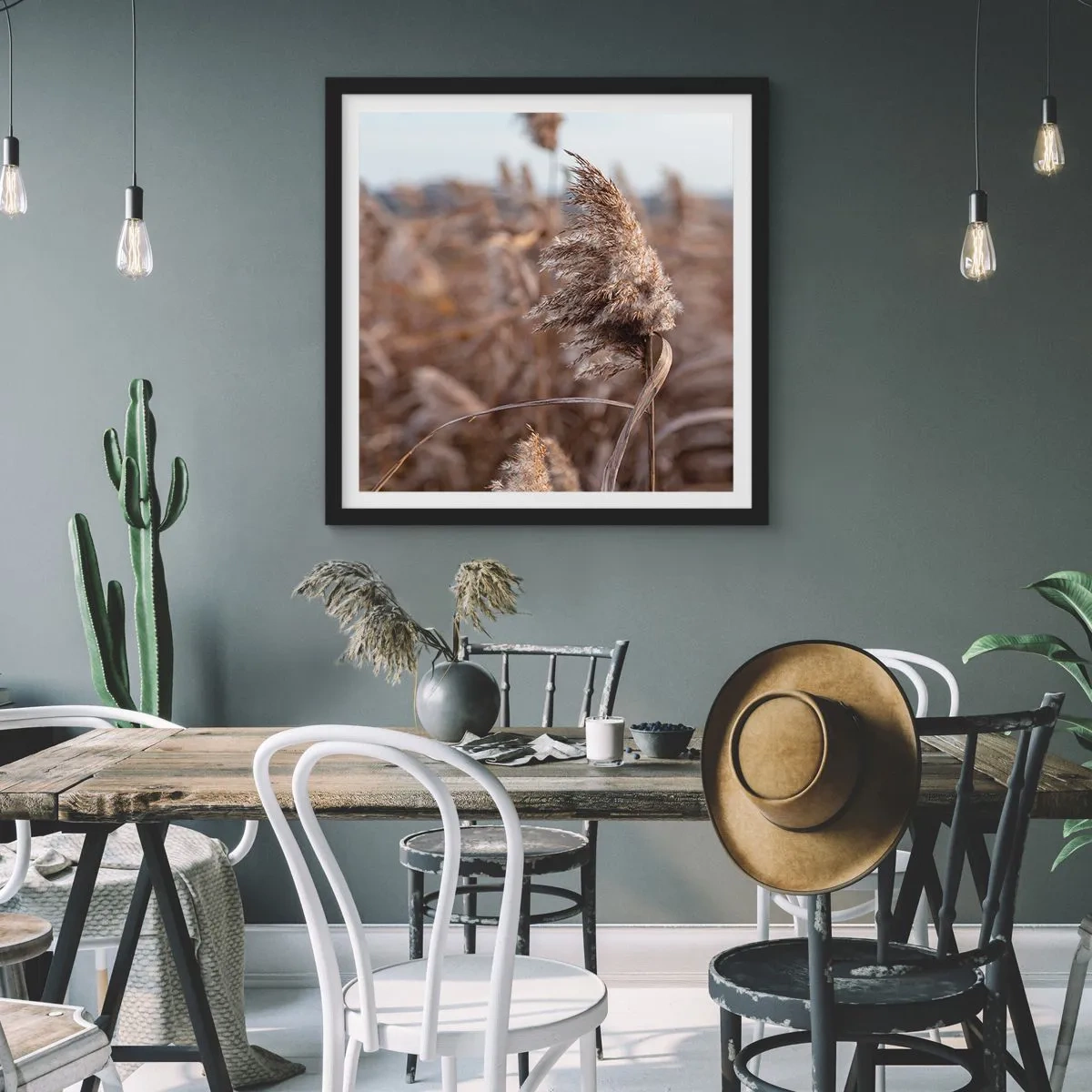 Plagát v čiernom ráme - Čas odletieť s vetrom - 60x60 cm