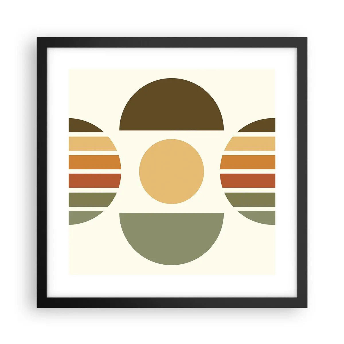 Plagát v čiernom ráme - Vo farbách zeme - 40x40 cm