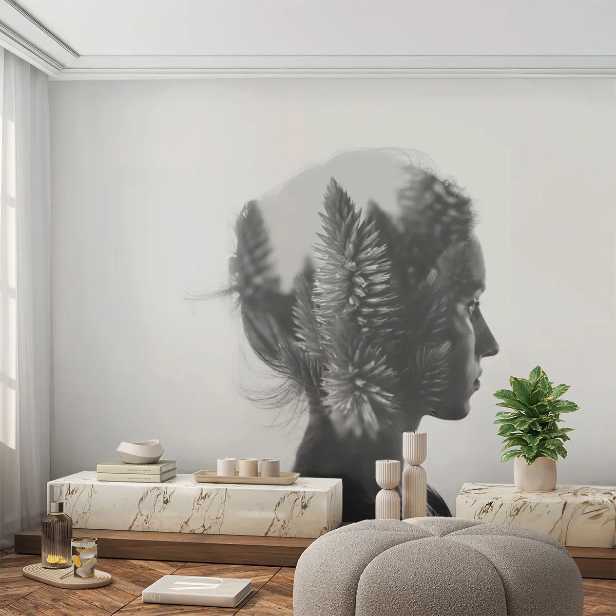 Fototapeta Premium Canvas - Pani borovicového lesa - Abstrakcia, Žena, Kus - 350x256 cm