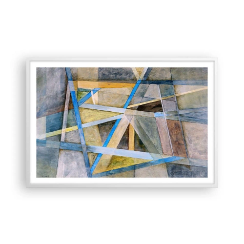 Plagát v bielom ráme - Priamo alebo diagonálne? - 91x61 cm
