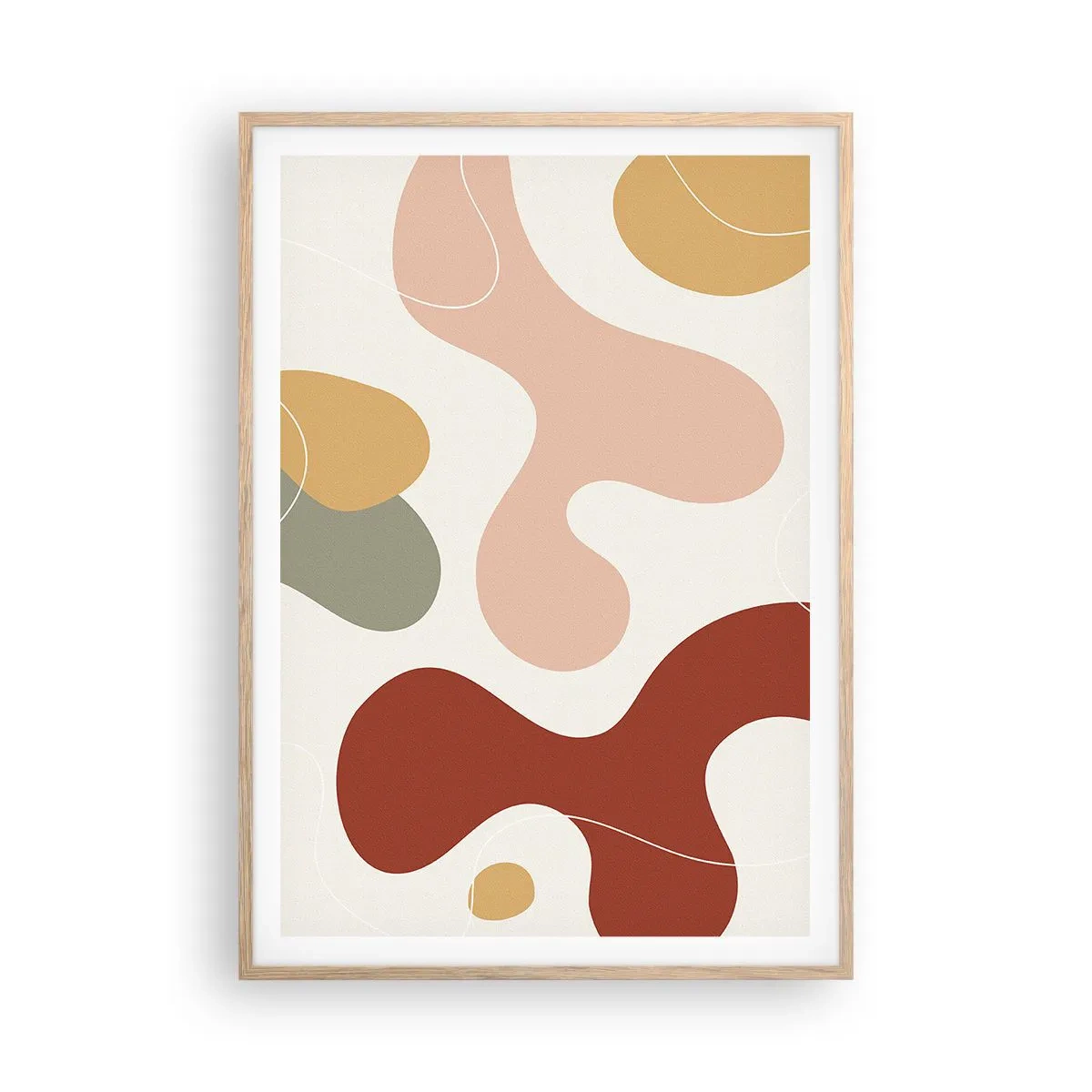 Plagát v ráme zo svetlého duba - Klikiháky - 70x100 cm