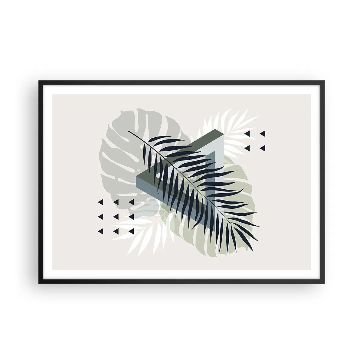 Plagát v čiernom ráme - Príroda a geometria – dva poriadky? - 100x70 cm