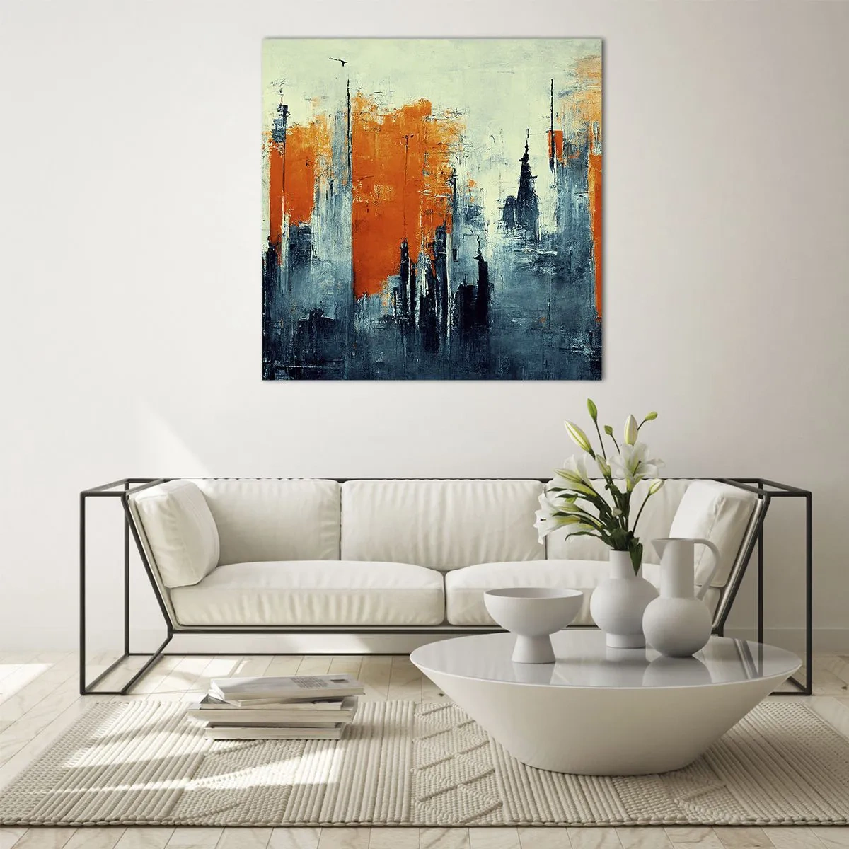 Obraz na skle - Moderná krajina - 50x50 cm