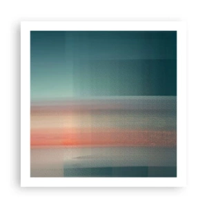 Plagát - Abstrakcia: vlny svetla - 60x60 cm