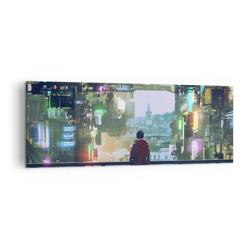 Obraz na plátne - Dva svety - 140x50 cm