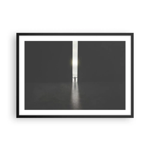 Plagát v čiernom ráme - Krok k svetlej budúcnosti - 70x50 cm