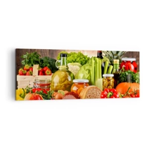 Obraz na plátne - Údené, pečené, marinované - 140x50 cm
