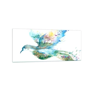 Obraz na skle - Na krídlach prírody - 120x50 cm