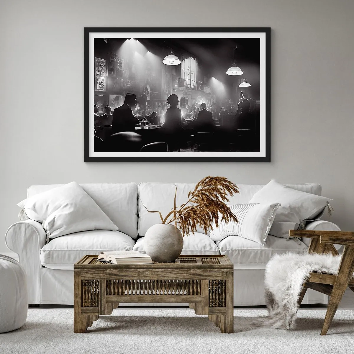 Plagát v čiernom ráme - V jazzovej atmosfére - 91x61 cm