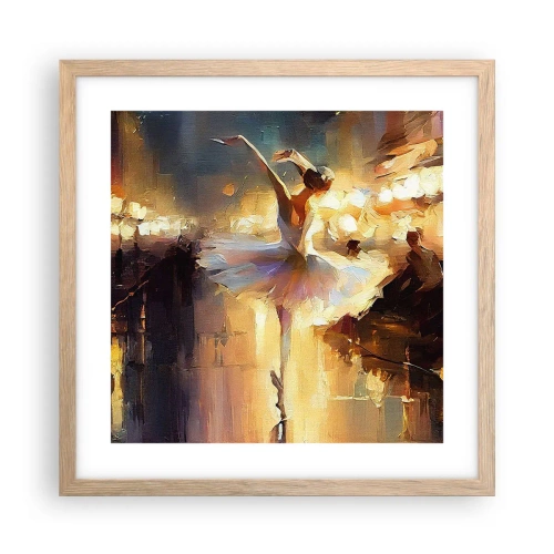 Plagát v ráme zo svetlého duba - Zázrak na ulici - 40x40 cm