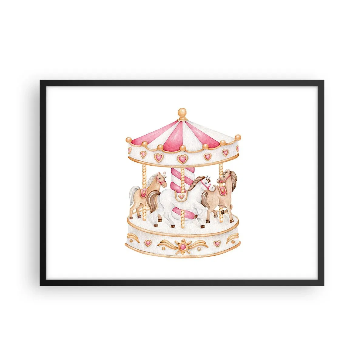 Plagát v čiernom ráme - Sladký svet detstva - 70x50 cm