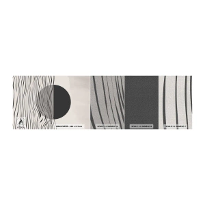 Vzorka fototapety Premium Canvas - Polovičná kompozícia - Abstrakcia, Kus, Čierna a biela - 100x30 cm