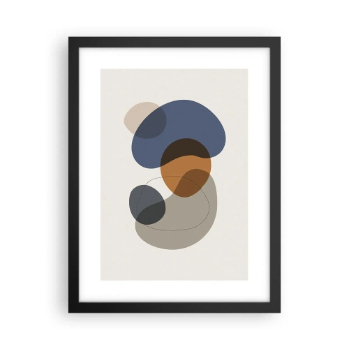 Plagát v čiernom ráme - Kvapky farieb - 30x40 cm