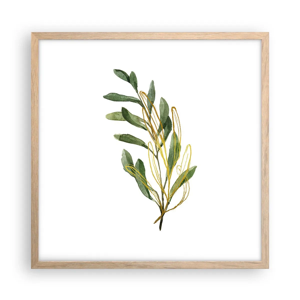 Plagát v ráme zo svetlého duba - Všetko, čo je dobré - 50x50 cm