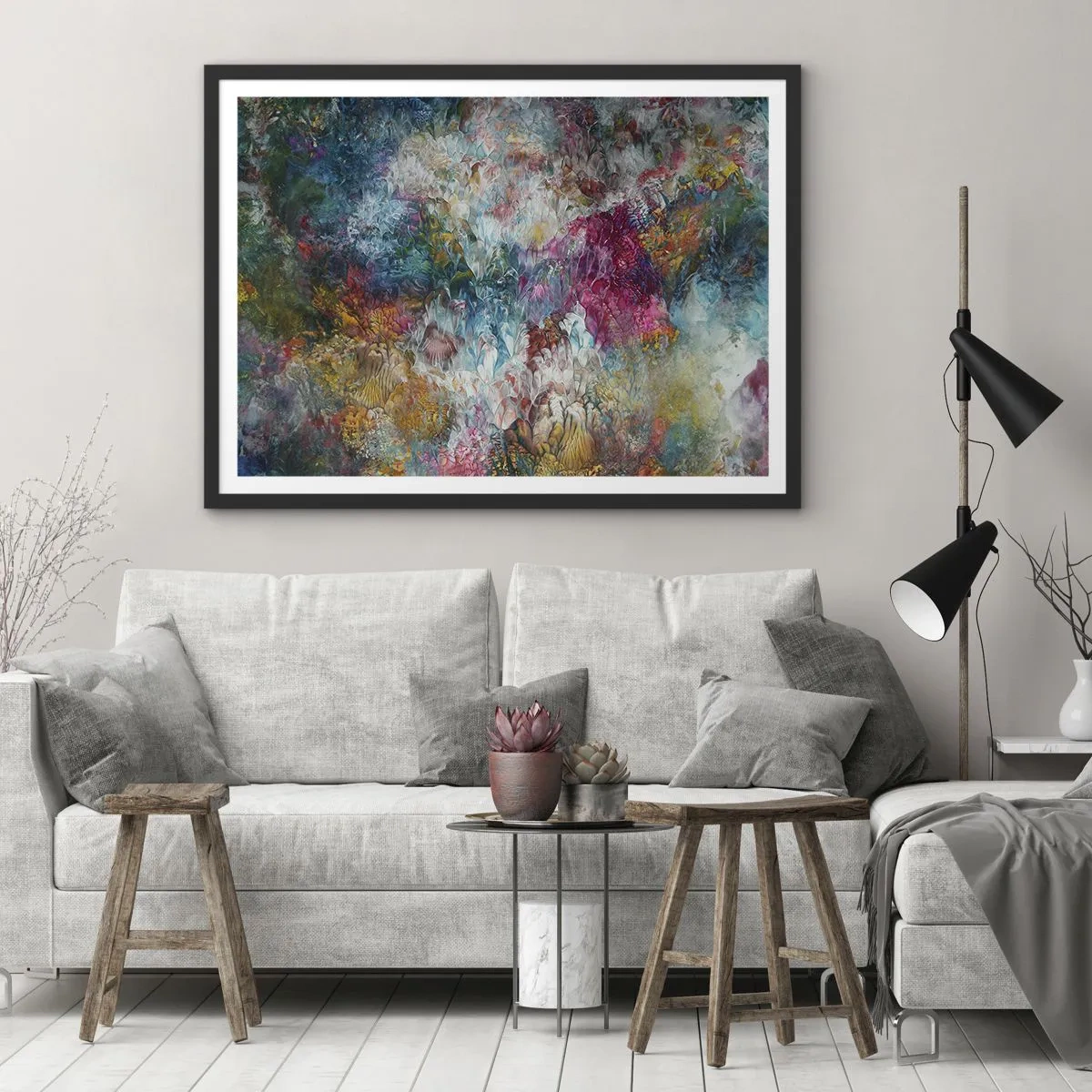 Plagát v čiernom ráme - V plnom rozkvete - 100x70 cm