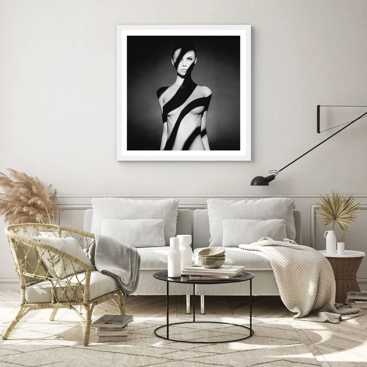 Plagát v bielom ráme - V septembri aj v tieni - 40x40 cm