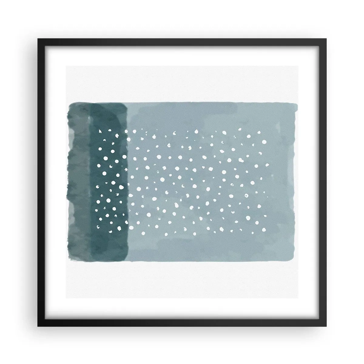 Plagát v čiernom ráme - Pestované na modrej - 50x50 cm