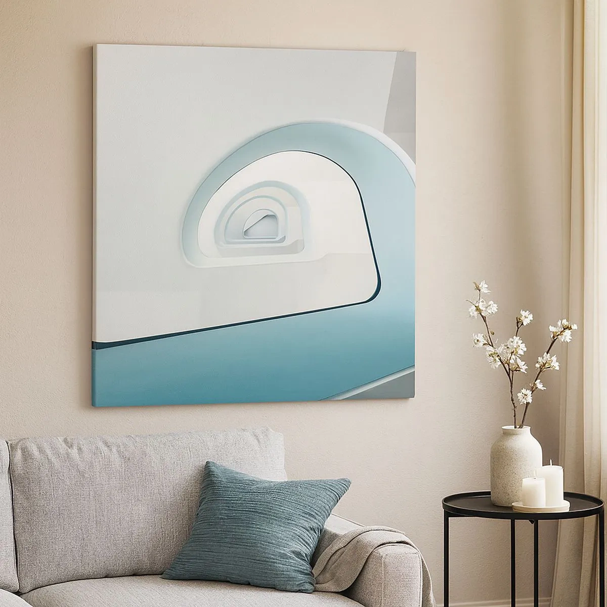 Obraz na plátne - Na dno modrej - 30x30 cm