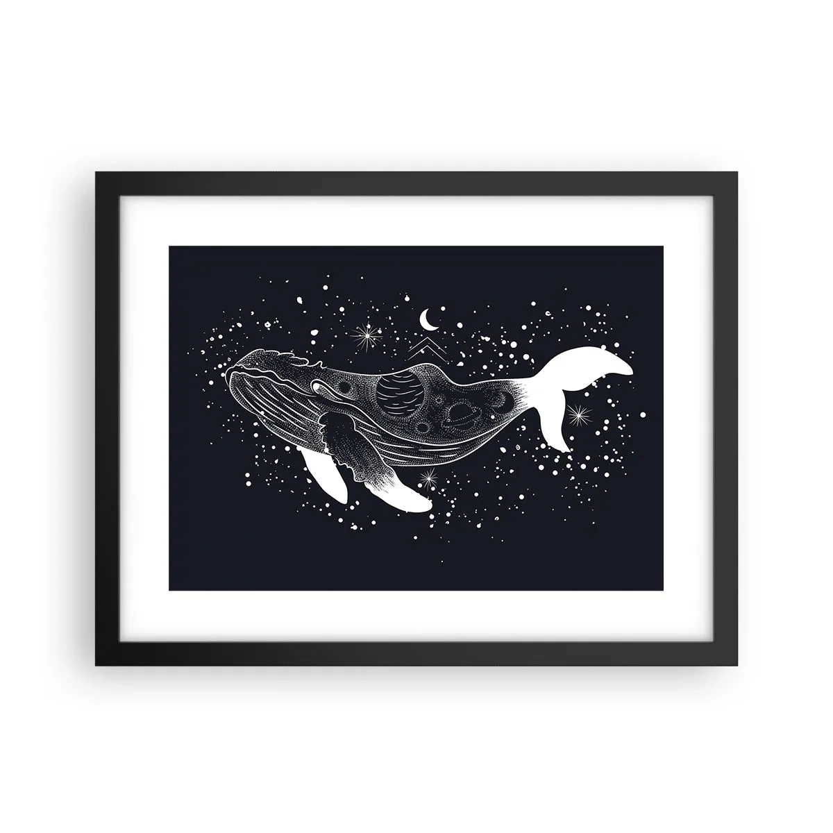 Plagát v čiernom ráme - V oceáne vesmíru - 40x30 cm