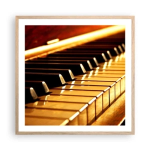 Plagát v ráme zo svetlého duba - Neobmedzené možnosti - 60x60 cm