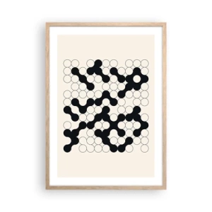 Plagát v ráme zo svetlého duba - Čínska hra – variácia - 50x70 cm