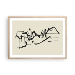 Plagát v ráme zo svetlého duba - Možná krajina - 70x50 cm