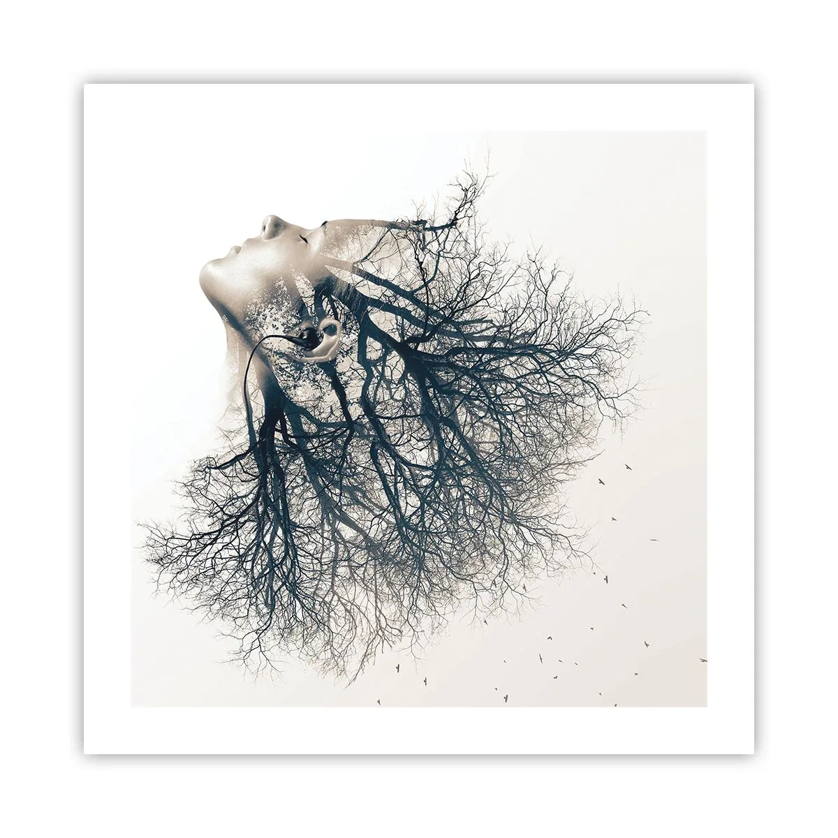 Plagát - Očarená šepotom stromu - 50x50 cm